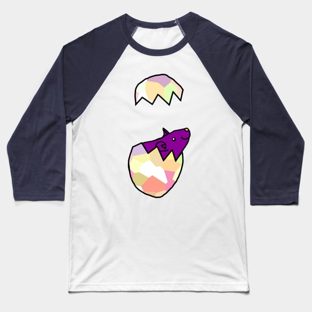 Rat Funny Easter Eggs Baseball T-Shirt by ellenhenryart